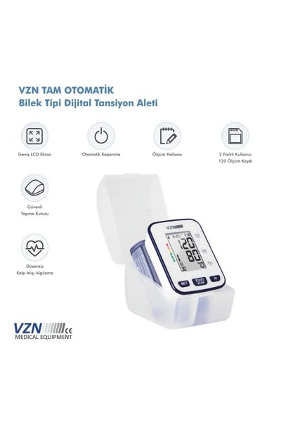 Vzn Bilek Tipi Türkçe Konuşan Otomatik Dijital Tansiyon Aleti (Model 2116)